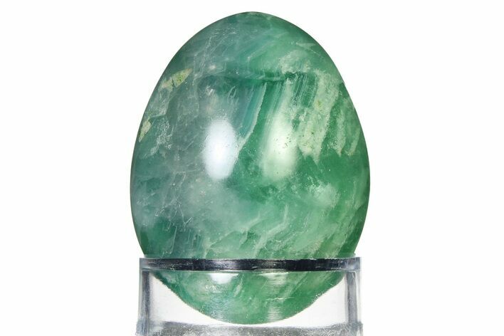 Polished Green Fluorite Egg - Fluorescent! #322486